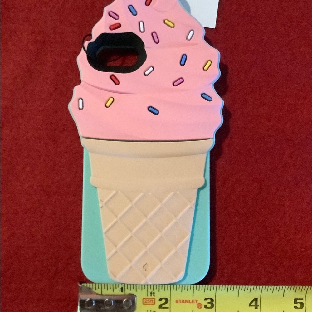 Nwt Kate Spade Ice Cream Cone Rubber Cell Phone Case Gem